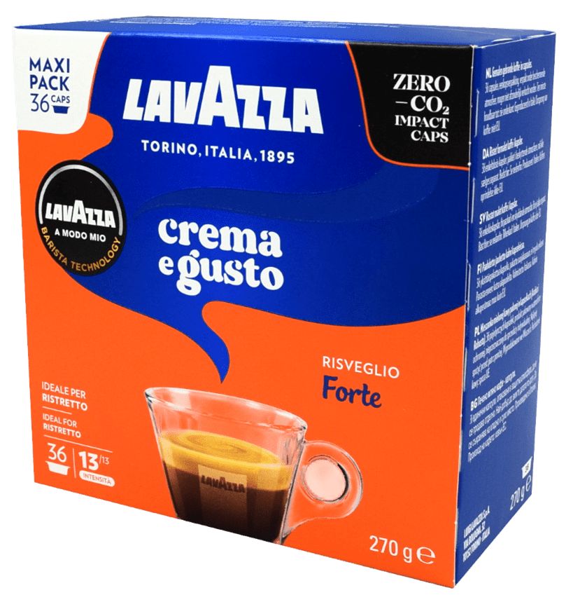 LAVAZZA A MODO MIO Crema E Gusto Forte לוואצה מודו מיו קרמה גוסטו פורטי