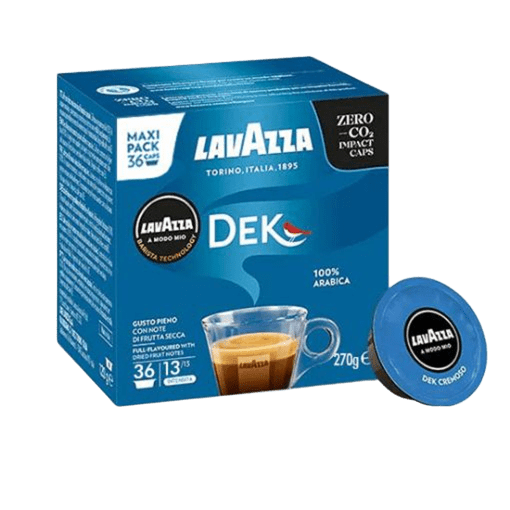 Lavazza A Modo Mio Espresso Dek קפסולות נטול קפאין36 