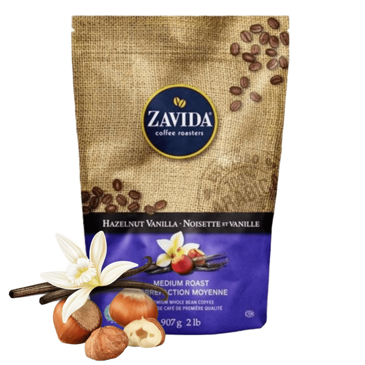 Zavida Hazelnut Vanilla Coffee פולי קפה 340 גרם