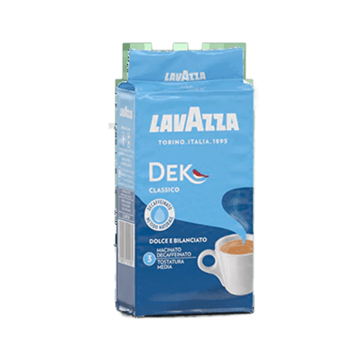 lavazza decaffeinato-250 גרם קפה טחון נטול קפאין 