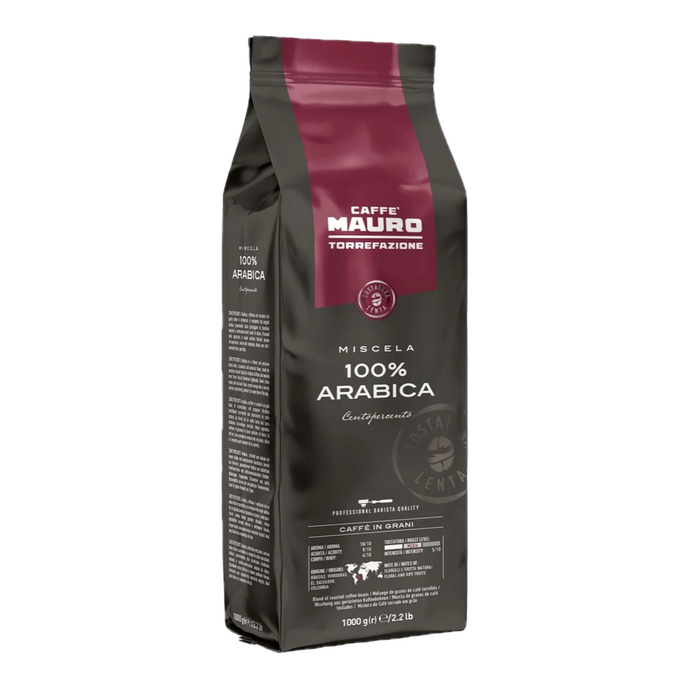 Mauro Centopercento 100% Arabica פולי קפה מאורו 1 ק"ג – תמונה 2